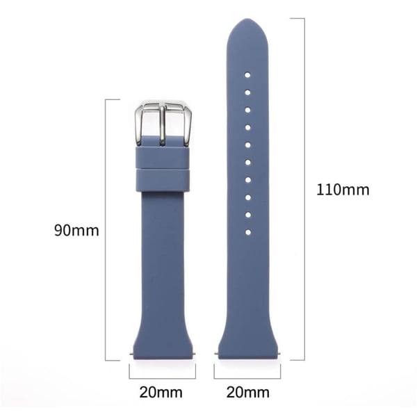 20 mm universal klokkerem i silikon - Vinrød