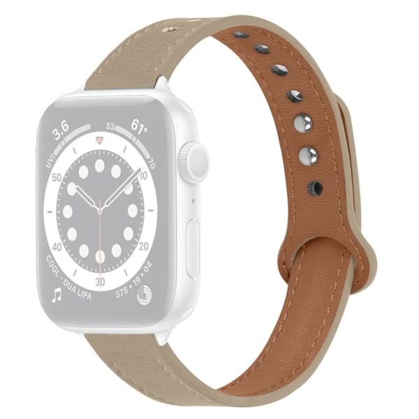 Apple Watch Series 8 (41 mm) klokkerem i ekte okseskinn - Melkete Brun Apple Watch Series 8 (41 mm) klokkerem i ekte okseskinn - Melkete Brun