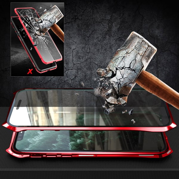 Luphie Bat iPhone 11 Pro Alu-Bumper + Glas - Rød