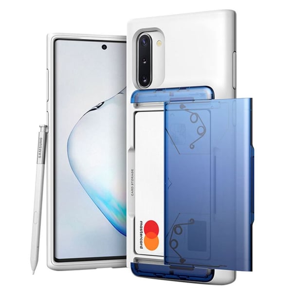 VRS Design Damda Glide Shield for Galaxy Note 10 - Hvit - Blå Svart VRS Design Damda Glide Shield for Galaxy Note 10 - Hvit - Blå Svart
