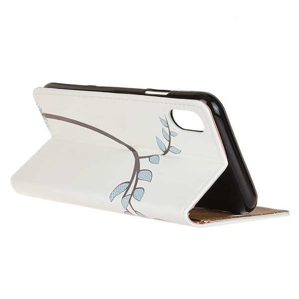 iPhone Xs Max mønstret læder flip cover - Owl Lover