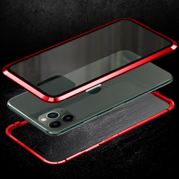 Luphie Sword iPhone 11 Pro Alu-Bumper + Glas - Rød