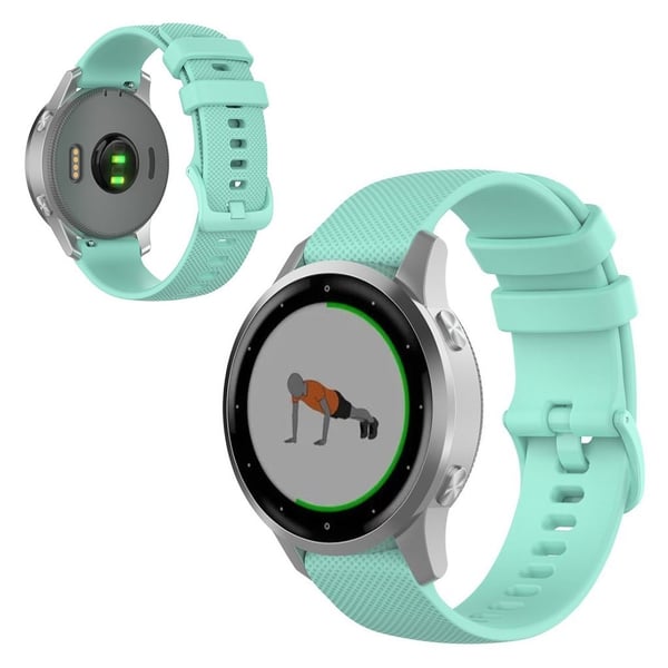 Garmin Vivomove 3S / Vivoactive 4S gitter tekstur silikone Urrem - Cyan