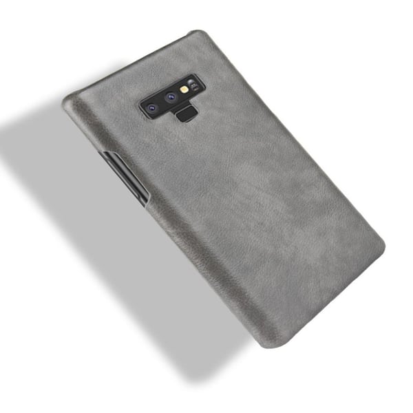 Samsung Galaxy Note 9 mobilskal plast syntetläder litchi - Grå