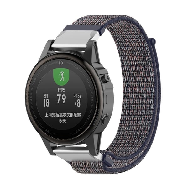 Garmin Fenix 6S / Fenix 5S Plus nylon loop Urrem - Marineblå