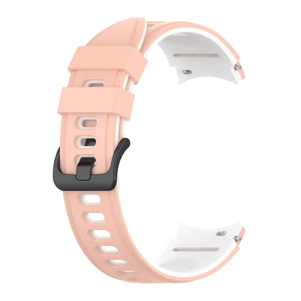 Dobbeltfarvet silikoneurrem til Samsung Galaxy Watch 5 / 4 - Lyserød / Hvid Dobbeltfarvet silikoneurrem til Samsung Galaxy Watch 5 / 4 - Lyserød / Hvid