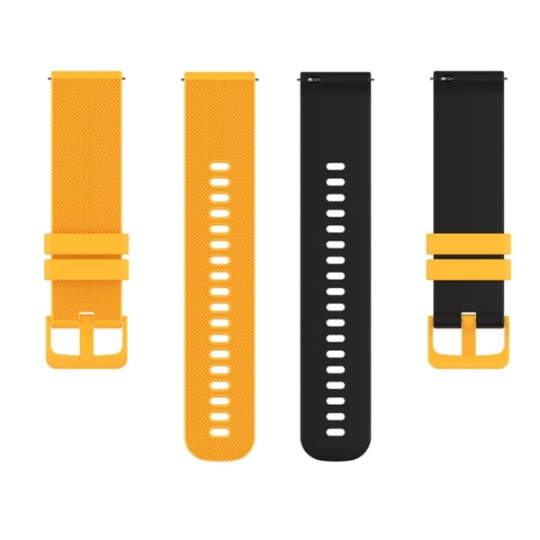 22 mm silikone-urrem til Garmin-ur - Gul / Sort