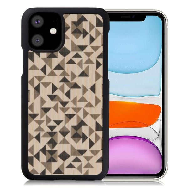 Man&Wood premium-kotelo iPhone 11:lle - Mono Kolmio