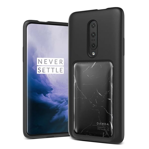 Marble design OnePlus 7 Pro kotelot - Musta Marmori