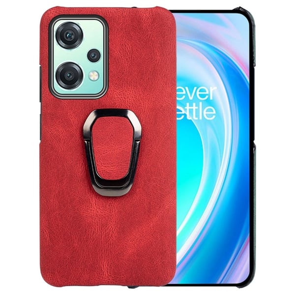 Shockproof Läder Skal med Oval Kickstand till OnePlus Nord Ce 2 Lite 5g - Röd Shockproof Läder Skal med Oval Kickstand till OnePlus Nord Ce 2 Lite 5g - Röd