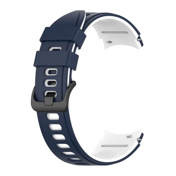 Silikonklokkerem i to farger for Samsung Galaxy Watch 5 / 4 - Midnattsblå / Hvit
