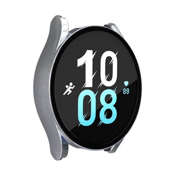 Samsung Galaxy Watch 5 (44mm) / 4 (44mm) beskyttelsesdeksel med herdet glass - Sølv