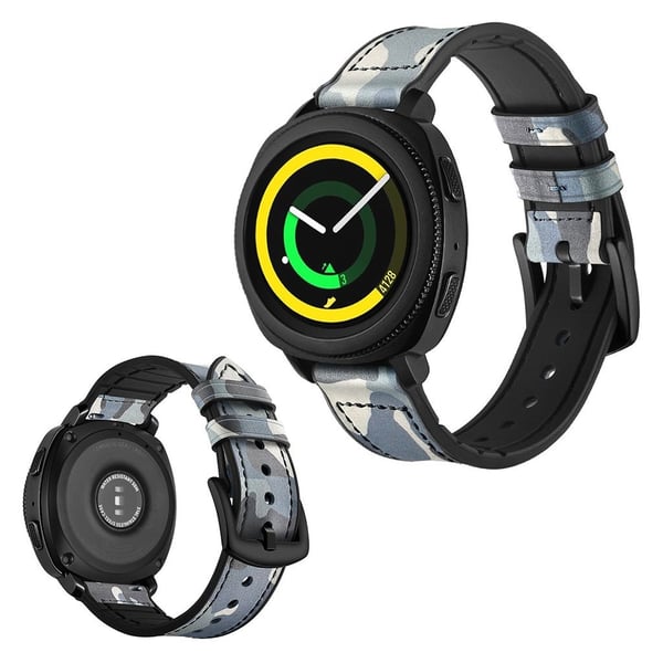 Samsung Gear Sport holdbart skinn klokke band - Blå Camouflage
