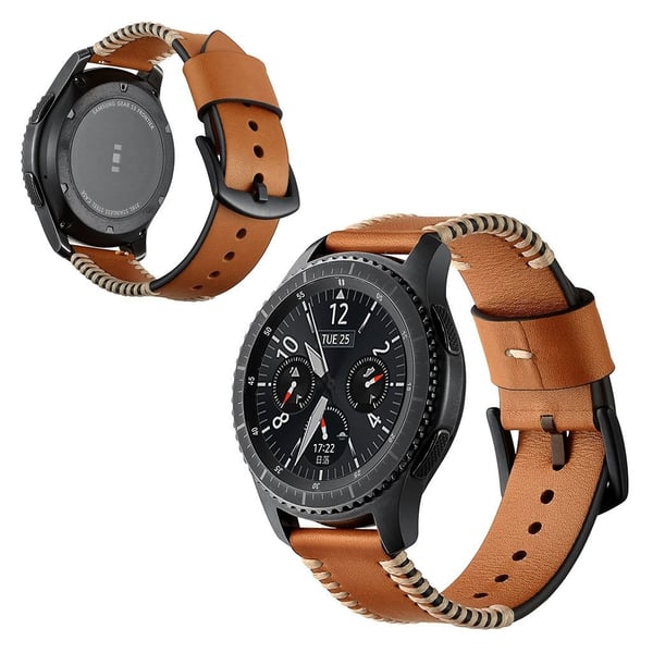 Samsung Gear S3 Frontier læder Læder Urrem - Brun Samsung Gear S3 Frontier læder Læder Urrem - Brun