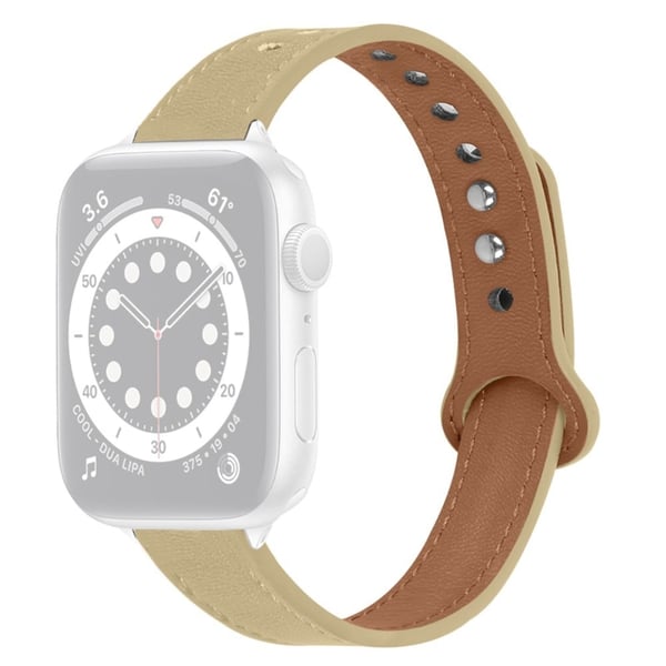 Apple Watch Series 8 (45 mm) / Watch Ultra urrem i ægte okselæder - Lys Abrikos Apple Watch Series 8 (45 mm) / Watch Ultra urrem i ægte okselæder - Lys Abrikos