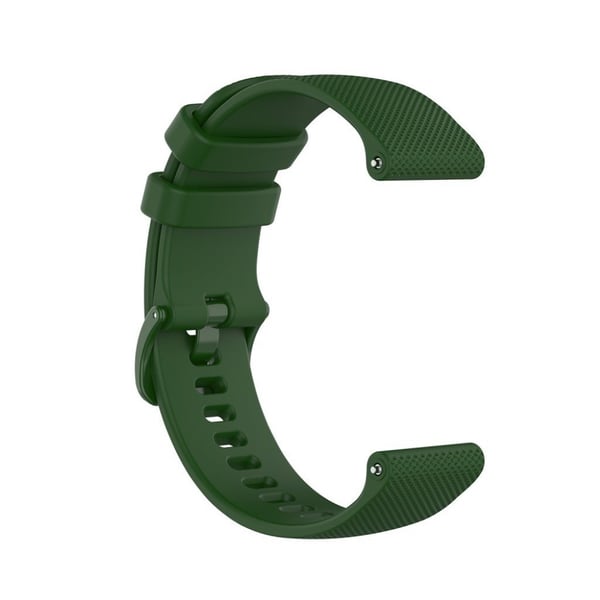 Garmin Vivomove 3S / Vivoactive 4S grid tekstur silikon klokkereim - Army Grønn