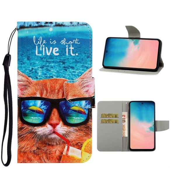 Wonderland Samsung Galaxy S20 flip etui - Cat Med Glasses