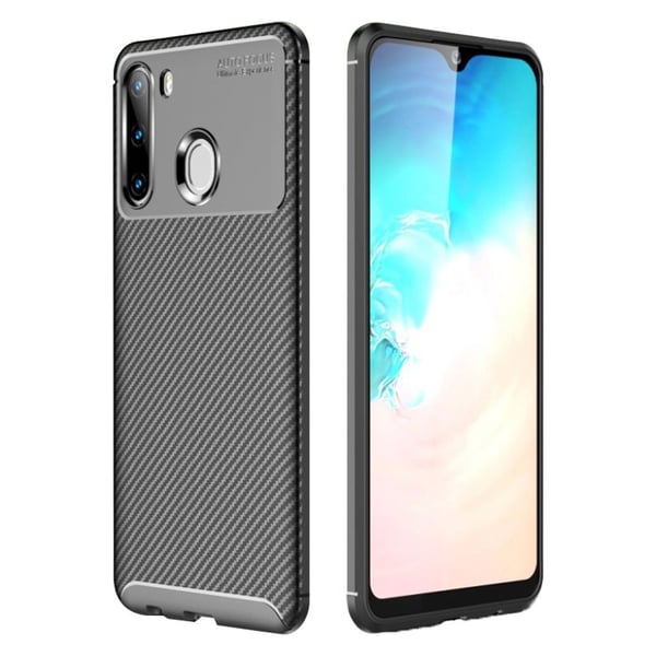 Carbon Shield Samsung Galaxy A21 kotelot - Musta