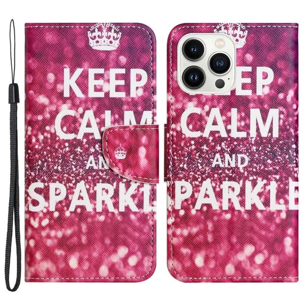 Wonderland iPhone 14 Pro Max Läppäkotelo - Keep Calm And Sparkle