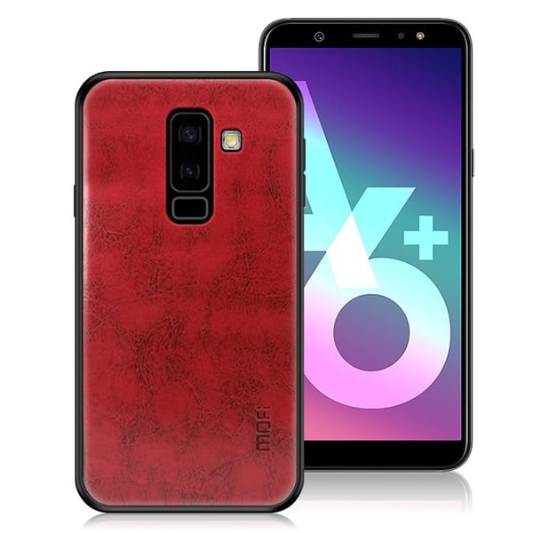 MOFI Samsung Galaxy A6 Plus (2018) mobiletui i hybridmaterialer - Rød MOFI Samsung Galaxy A6 Plus (2018) mobiletui i hybridmaterialer - Rød