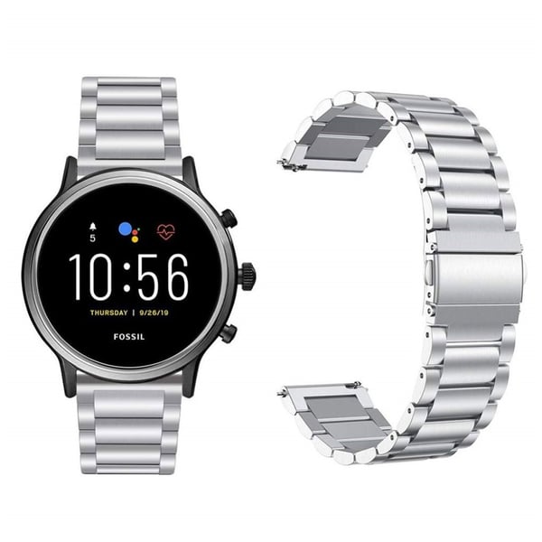 Fossil Gen 5 Carlyle HR / Julianna HR Klokkereim i rustfritt stål - Sølv Fossil Gen 5 Carlyle HR / Julianna HR Klokkereim i rustfritt stål - Sølv