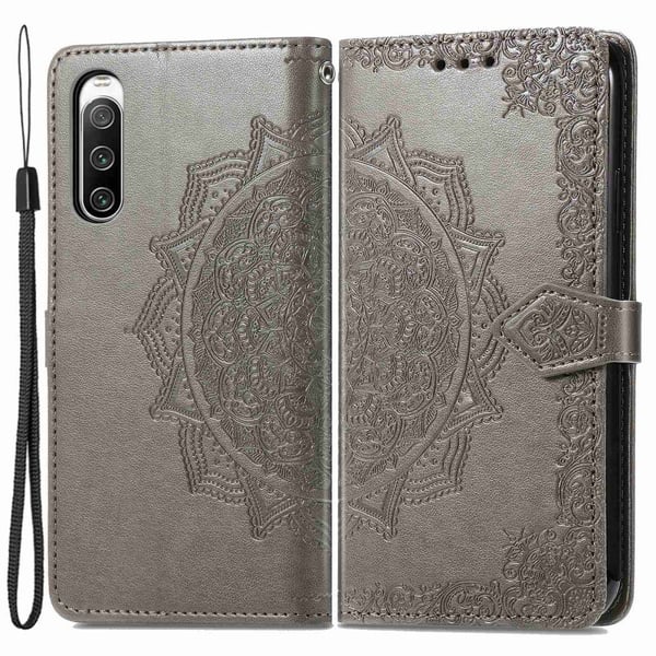 Mandala Sony Xperia 10 Iv Läppäkotelo - Harmaa