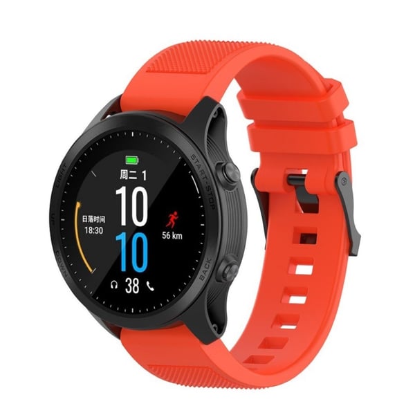 Garmin Fenix 5 / 5 Plus / Forerunner 935 / Approach S60 silikoninen ranneke - Oranssi