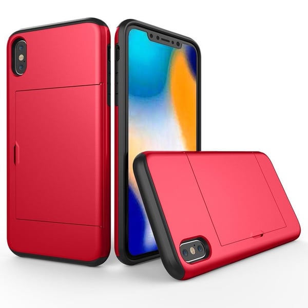 iPhone 9 Plus beskyttende cover af hybridmateriale - Rød