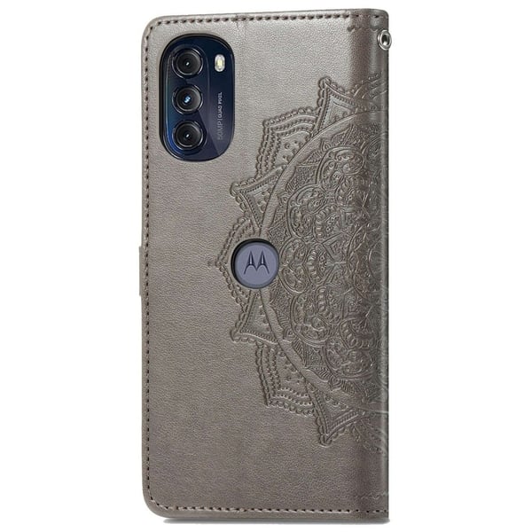 Mandala Motorola Moto G (2022) Läppäkotelo - Harmaa