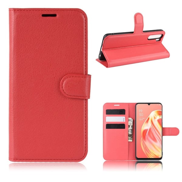 Classic Oppo A91 / F15 flip deksel- Rød