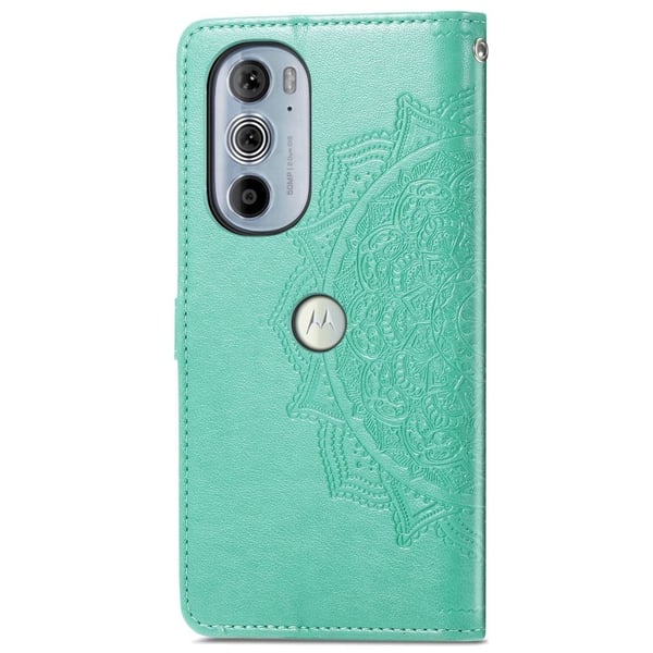 Mandala Motorola Edge 30 Pro Flip Etui - Grøn