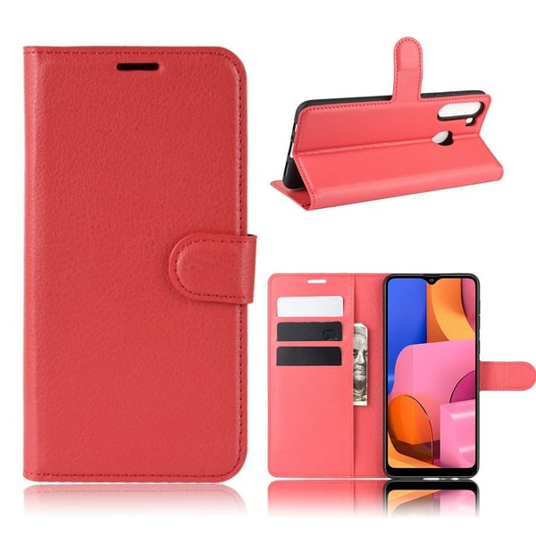 Classic Samsung Galaxy A21 flip etui - Rød Classic Samsung Galaxy A21 flip etui - Rød