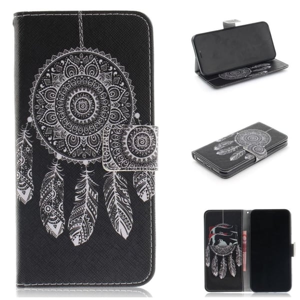 iPhone Xs Max flip cover i mønstret læder - Tribal Dream Catcher iPhone Xs Max flip cover i mønstret læder - Tribal Dream Catcher