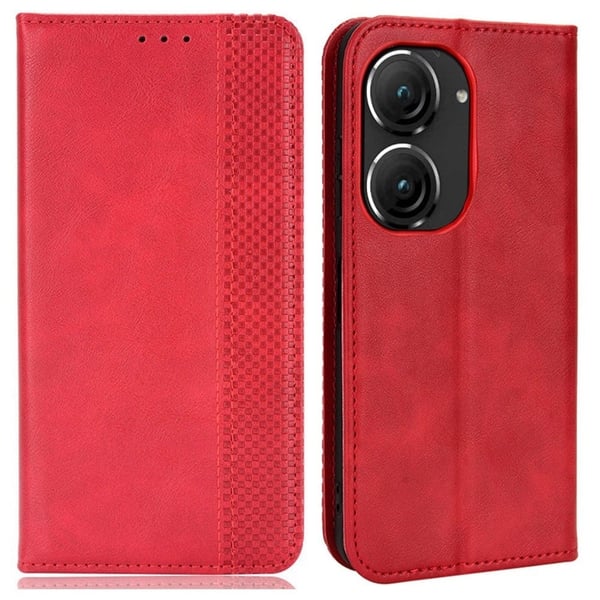 Bofink Vintage ASUS Zenfone 9 Læder Etui - Rød Bofink Vintage ASUS Zenfone 9 Læder Etui - Rød