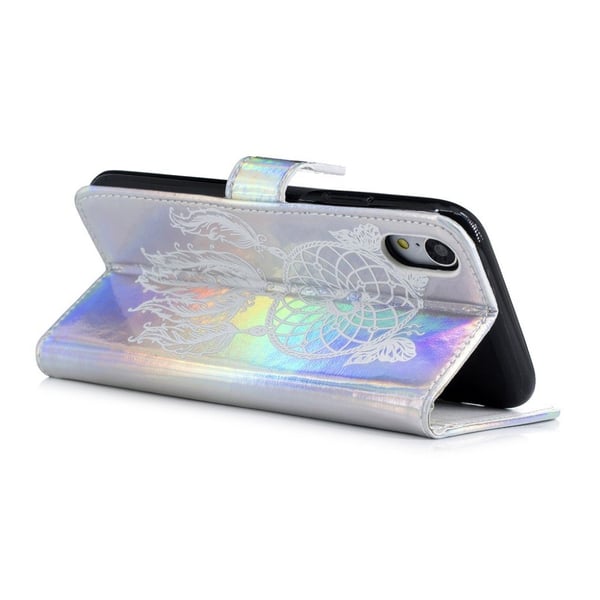 iPhone Xs Max laserskåret præget læder flip cover - Dream Catcher