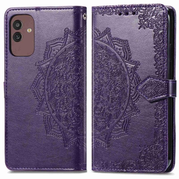 Mandala Samsung Galaxy M13 5g Läppäkotelo - Violetti