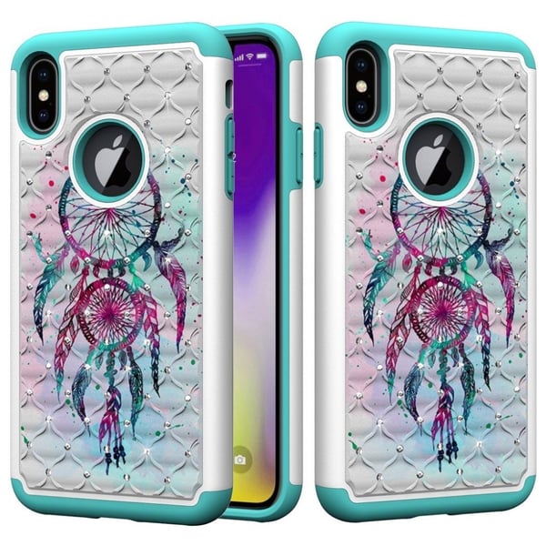 iPhone Xs Max hybrid etui med rhinsten-dekor - Dream Catcher iPhone Xs Max hybrid etui med rhinsten-dekor - Dream Catcher