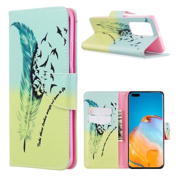Wonderland Huawei P40 Pro flip kotelot - Sulka Kuvio