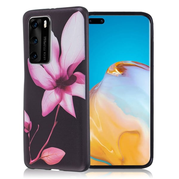 Tenk deg Huawei P40 Pro etui - Blomstermønster