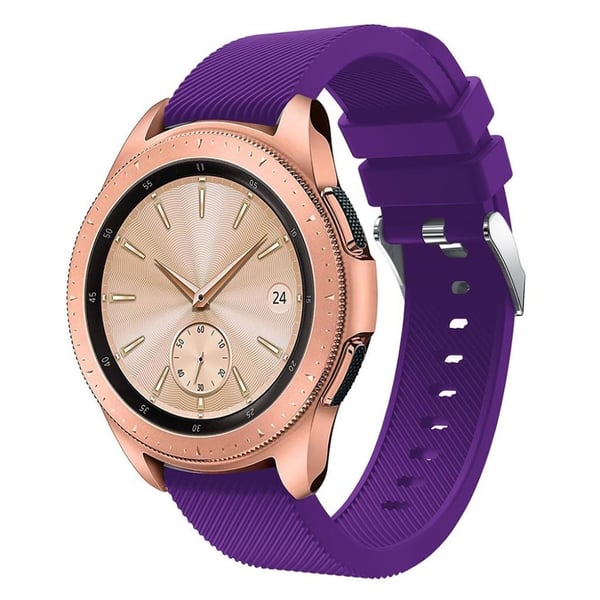 Samsung Galaxy Watch (42mm) kudottu pintainen silikooni muovinen kellon vaihto ranneke - Violetti Samsung Galaxy Watch (42mm) kudottu pintainen silikooni muovinen kellon vaihto ranneke - Violetti