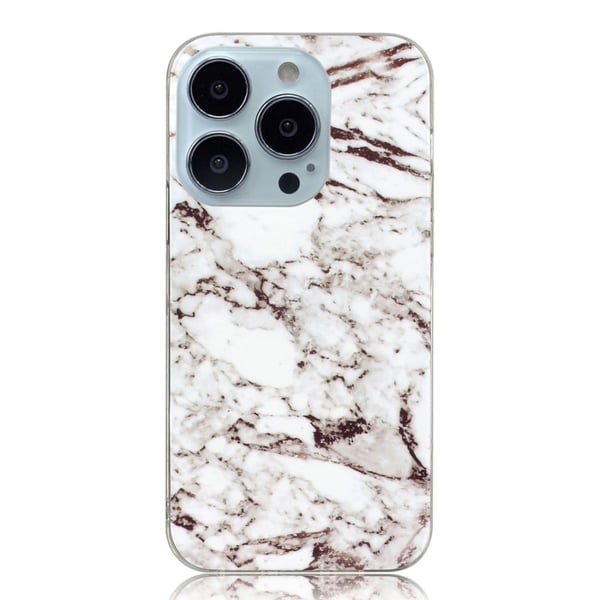 Marble iPhone 14 Pro Suojakotelo - Valkoinen Marble