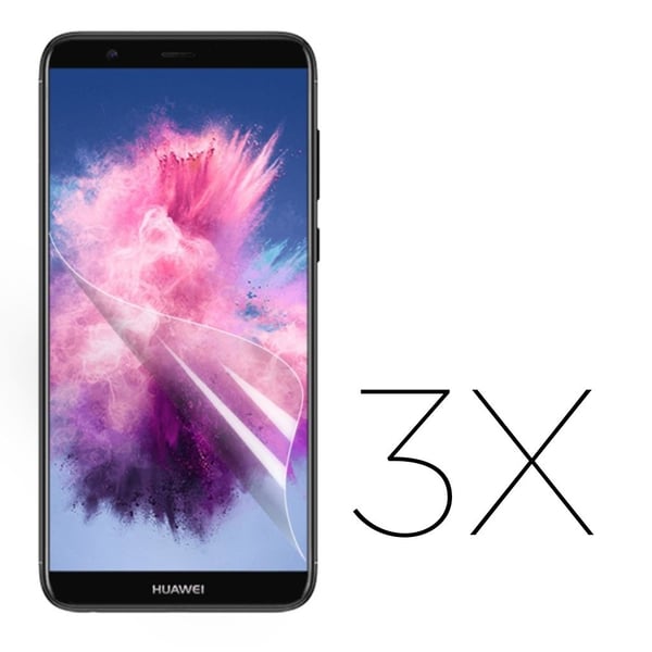 Huawei P Smart Plus beskyttelses hinne til skjerm av plastikk 3pakk - gjennomsiktig