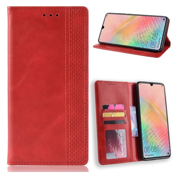 Bofink Vintage Huawei Mate 20 X læretui - Rød Bofink Vintage Huawei Mate 20 X læretui - Rød