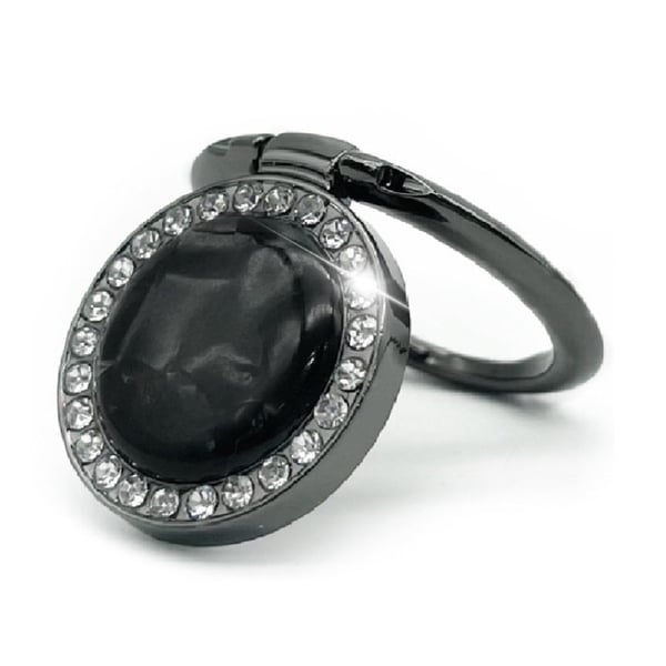 Universal rhinestone dekor marmor telefonringstativ - Svart Universal rhinestone dekor marmor telefonringstativ - Svart