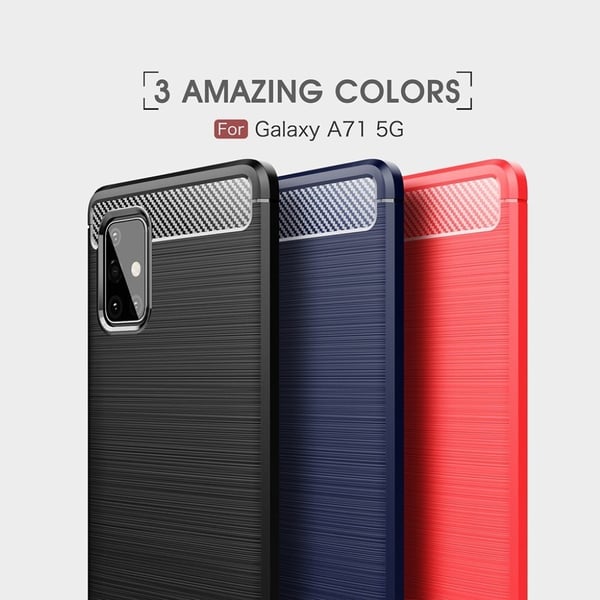 Carbon Flex kuoret - Samsung Galaxy A71 5G - Musta