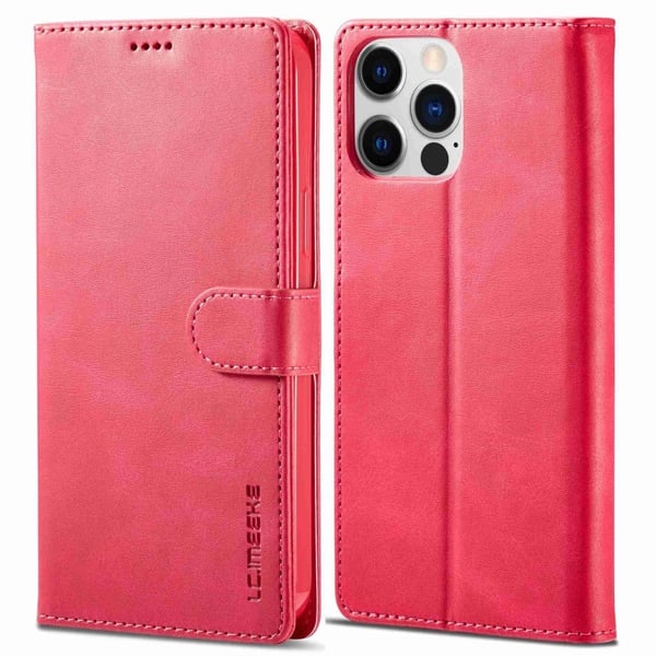 LC.IMEEKE iPhone 14 Pro Max Läppäkotelo - Punainen