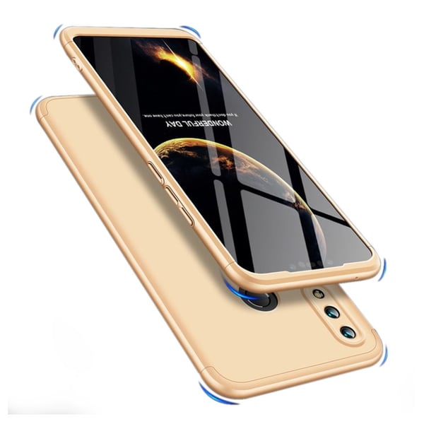 GKK Huawei P Smart Plus beskyttelsesetui i plastik med 3 delt design - Guld GKK Huawei P Smart Plus beskyttelsesetui i plastik med 3 delt design - Guld