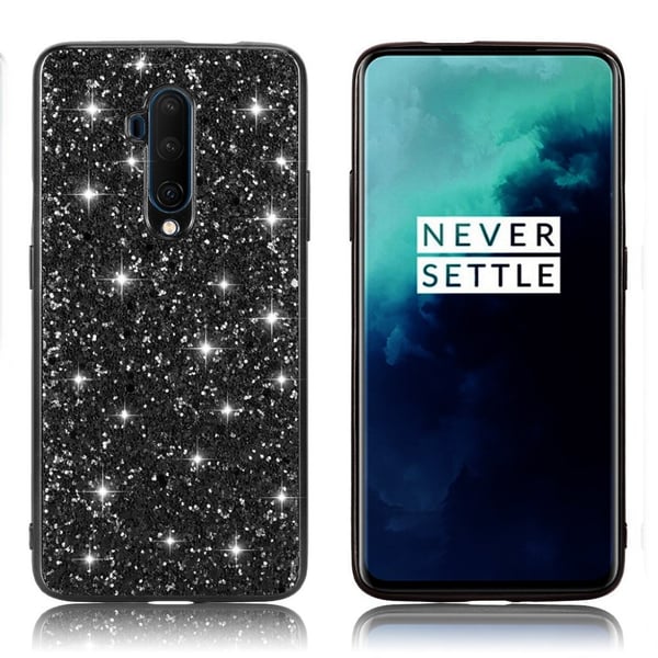 Glitter OnePlus 7T Pro deksel - Svart