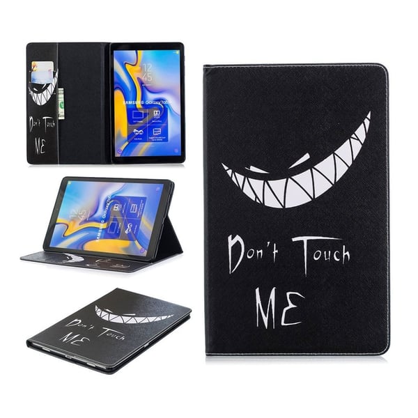 Samsung Galaxy Tab A 10.5 beskyttelsesetui i kunstlæder med mønster - "Dont Touch Me"