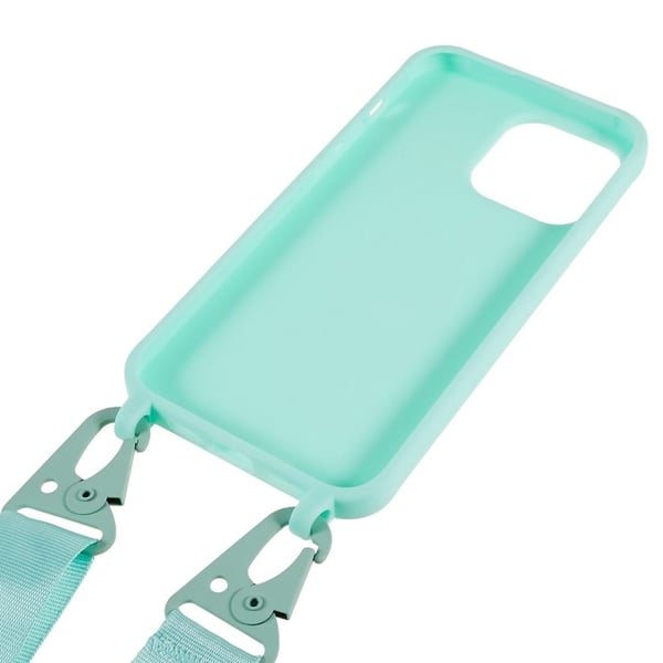 iPhone 14 Pro -mattikuori, jossa on kaulanauha - Mintunvihreä